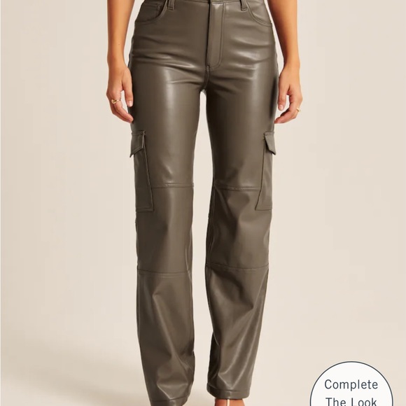 Abercrombie & Fitch Pants - Abercrombie Vegan Leather Cargo Pants